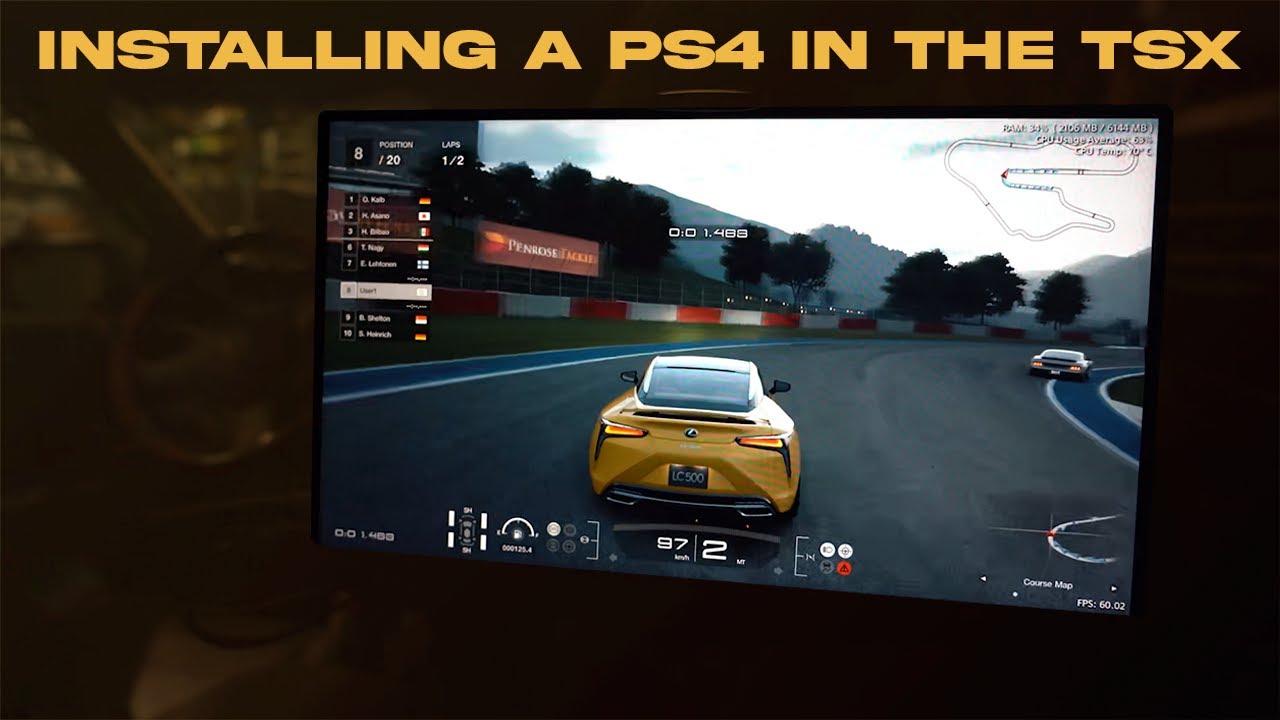 PS4 + Inverter + Monitor